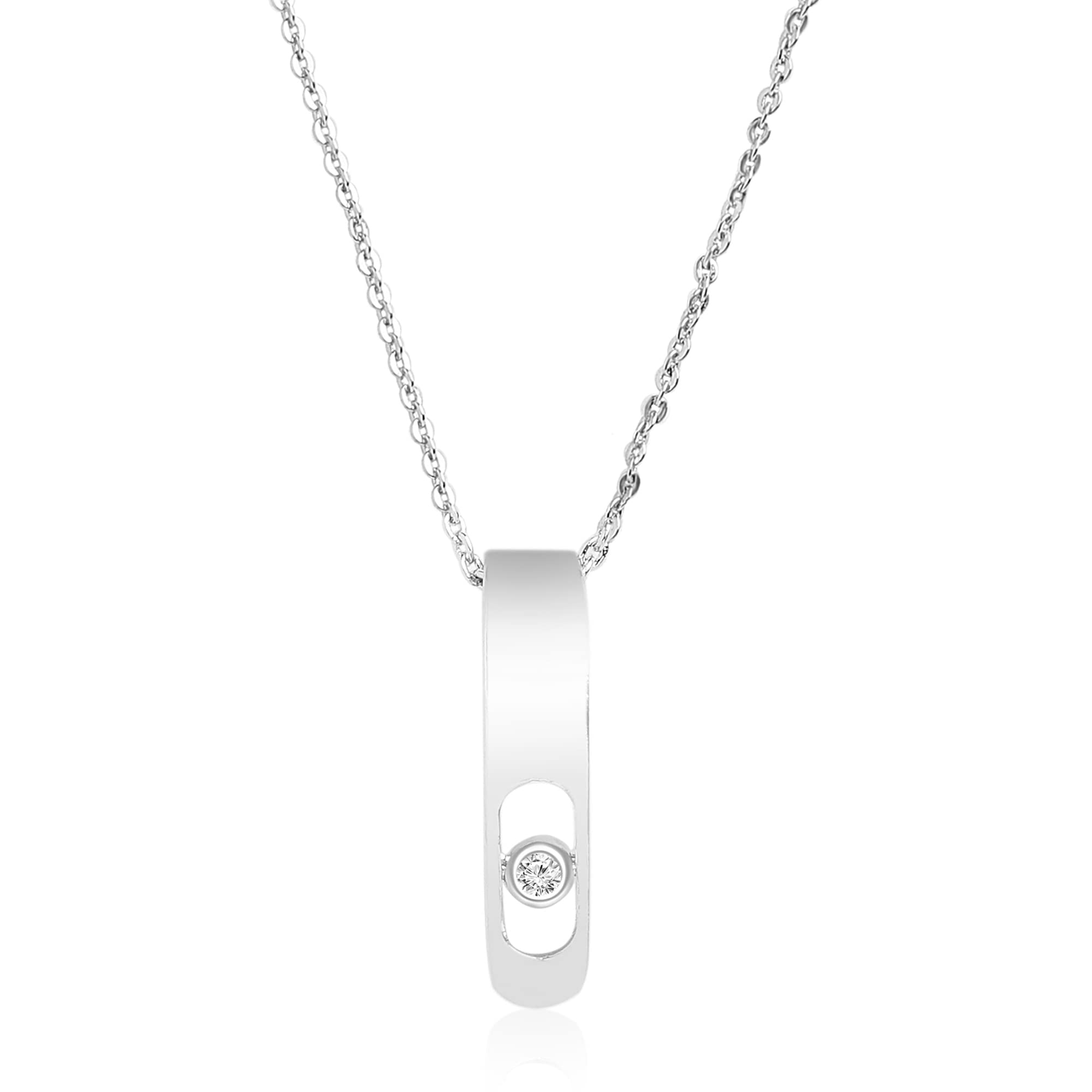 Hot And BoldZirconia Crystal Pendant Locket Chain Charm Fashion Necklace. Statement Minimal Dainty Jewellery. Birthday Gift for Wife, Ladies Women & Girls.