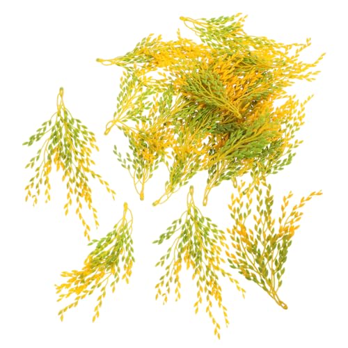 SOPOTUTU 20piezas Arroz De Trigo Artificial Realista para Decoración Floral Adornos De Plantas Falsas para Bodas y Eventos Accesorios De Jardín y Casa