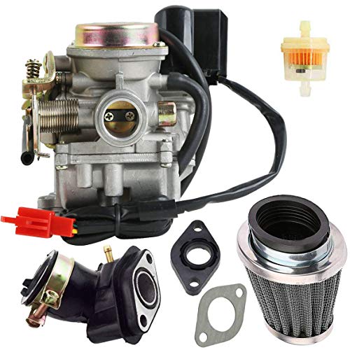 50Cc Carburetor + Intake Manifold+39Mm Air Filterfor 4 Stroke Gy6 49Cc 50Cc Chinese Scooter Moped 139Qmb Taotao Kymco #TOP4