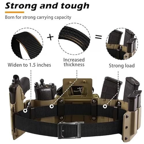 Edc Nylon Ratchet Belt, Adjustable Ratchet Belts for Men, Concealed Carry Belt with Automatic Slide Buckle Fit Pants4