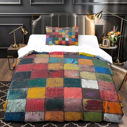 Housse de couette enfant 3D blocs de construction et taie d'oreiller lit 1 place - 4