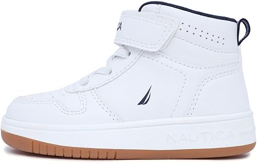 Miniatura 2 de Nautica Kids High Top Sneaker Boots for Boys and Girls, Toddler and Little Kid Basketball-Style Athletic Shoes with Easy Strap and Cushioned Sole