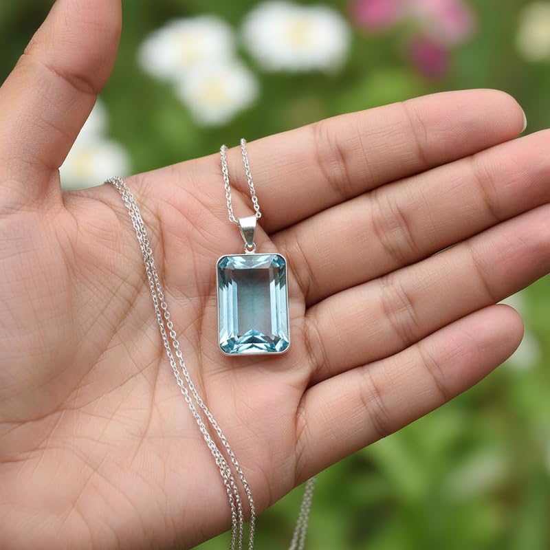 Pendentif quartz bleu symbole de sérénité à offrir à un être cher - 2