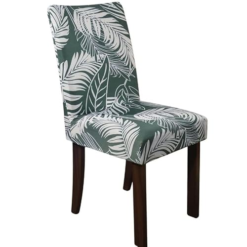 Kit 4 Capa Cadeira Jantar Spandex Folhagem Tropical Premium