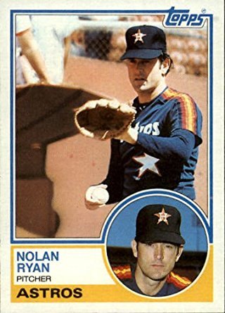 1983 Topps Baseball Card #360 Nolan Ryan