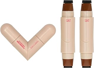 Magnetic Eyeliner Stamp,Double Ended Eyeliner Pen,Waterproof Liquid Eye Liner Pen for Beginners Quick Makeup Girls Women (#01+#02)