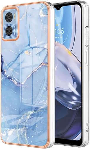 Miniatura 9 de Funda para teléfono Moto E22 4G, funda E22i, TPU suave + patrón de mármol IMD diseño delgado mejorado para cámara y protección de pantalla