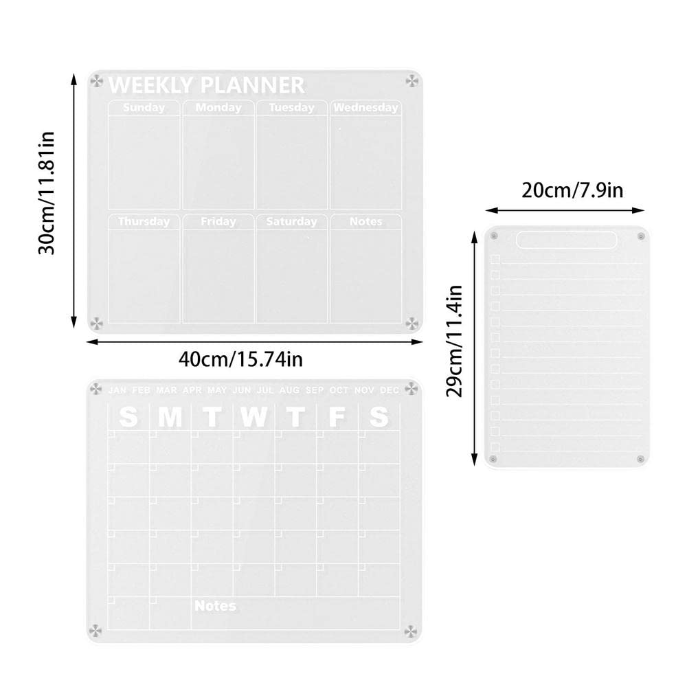 Calendrier hebdomadaire magnétique Calendrier de tableau blanc