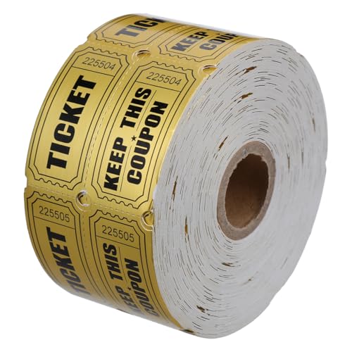Boletos de papel dorados para dinámicas de rifa y actividades de motivación escolar, 1000 ud