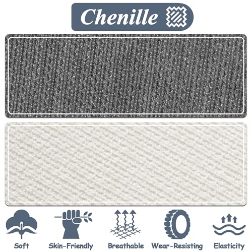 Sillón acogedor chenille color gris moderno miniatura 6