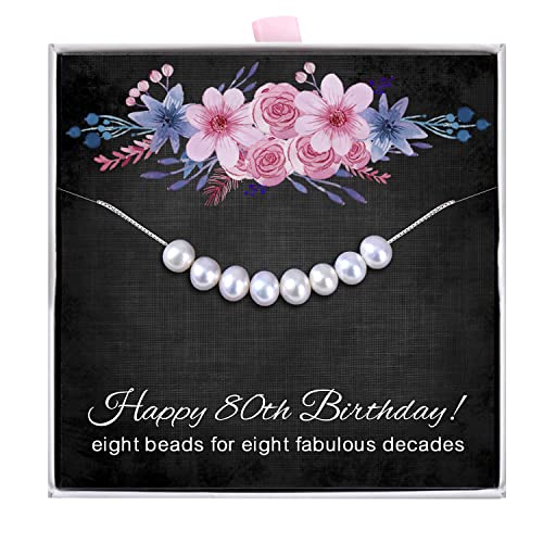 ALoveSoul Birthday Gifts for Women - 925 Sterling Silver Pearls Necklace Birthday Gift Ideas for Women