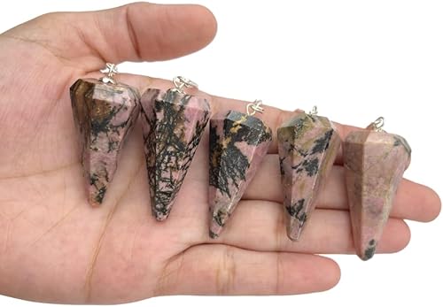 Miniatura 4 de WholesaleGemShop Péndulo facetado de cristal de piedras preciosas naturales