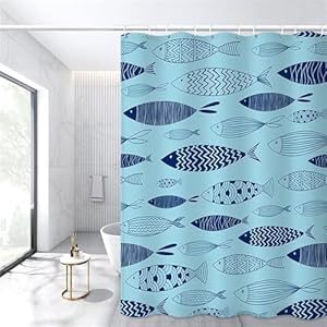 Oujkeef YL-220 Maritimer Duschvorhang-Set 300x200cm