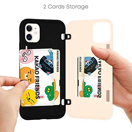 Kakao Friends Iphone 11 Wallet Case With Card Holder, Protective Dual Layer Bumper Phone Case (Ryan Beige) Ip11-Kmdb-Rynbg #TOP2
