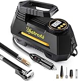 auto pumpe kaufen 【INKLUSIVE ZUBEHÖR】: 1x Ersatz Sicherung; 2x Luftdüsen Kegel, 1x Nadelventil Adapter, 1x Ventil Verlängerung, 1x Easy-Connect-Schrader Ventiladapter, 2x Gummimatte. 3 Jahre Garantie von AstroAI und immer ❤24 Stunden Kundendienst❤