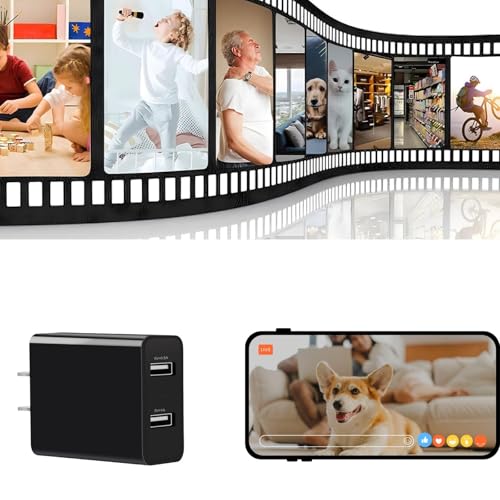 TOQI Câmera FHD 1080P, tomada de parede de segurança para bebês/idosos/cães/animais de estimação, câ