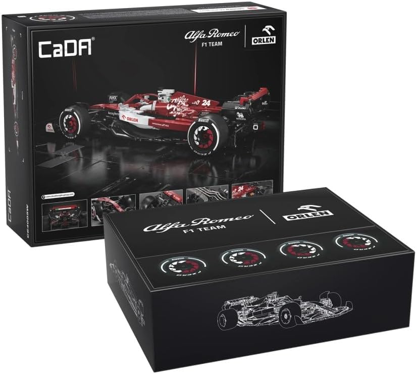CaDA Alfa Romeo Racing C64005W product box with inner packaging