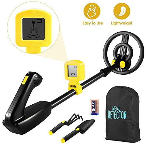 TTLIFE Detector de metales ligero para niños u0096resistente al agua, detector de oro, bobina de búsqueda ajustable, detector de metales para niños y jóvenes con alta precisión