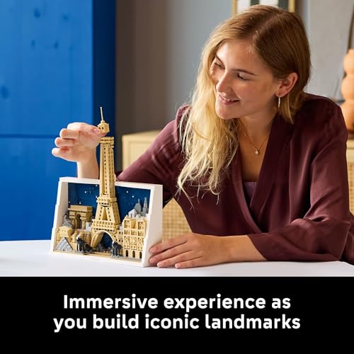 Image of LEGO Architecture Paris - City of Love Building Set for Adults - Gift for Birthdays - Office or Bedroom Decor for Women & Men, Ages 18+ - W /Frame for Display - 21064