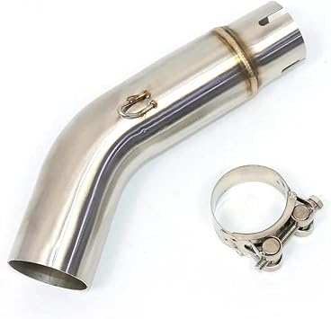 Motorcycle Exhaust Muffler Exhaust Pipe For Suzuki For GSR750 For GSR 750 2011-2018 Exhaust Motorcycle Slip On Motorcross Muffler Escape Connecting Mid Pipe Modified PitbikeSilver