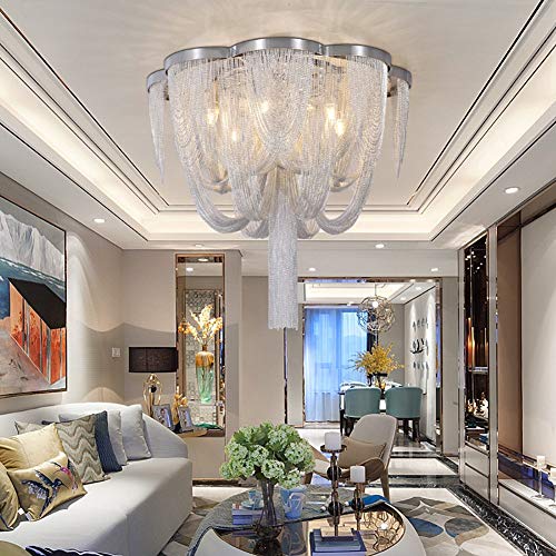 Lustre duplex moderne E14 de 50cm pour plafond de salon et loft chic - 4