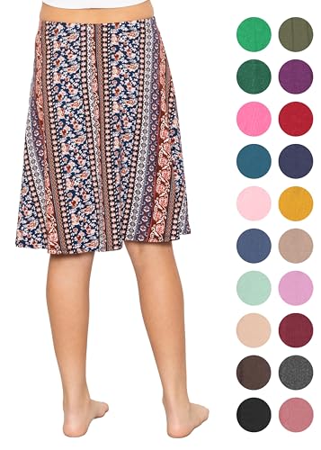 Image of STRETCH IS COMFORT Girls Skirts Flowy A Line Knee Length and Ankle Length | Elastic Waist, Kids School Skirt, Girls Maxi Skirt, Black Skirt For Girls, Faldas Para Ninas, Girls Long Skirt, Long skirts