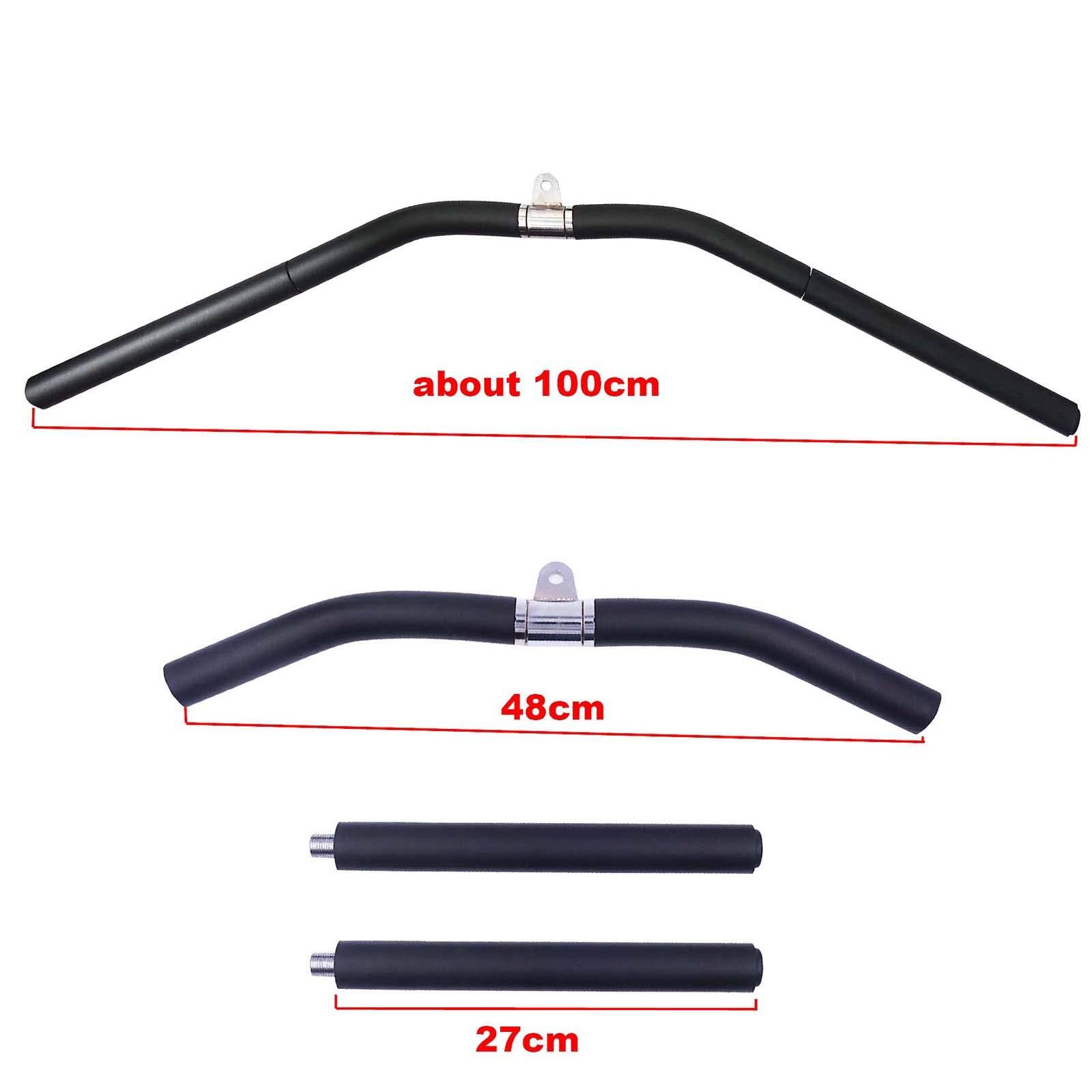 TIM-LI Fitness LAT Pull Down Bar, Gym Pulley Cable Machine Attachment/Trizeps-Rücken-Krafttraining für Das Fitnessstudio - Cable Machine Attachment Set