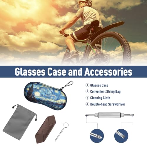 Image of FINTIE Sunglasses Case, Hard EVA Shell Shockproof Sport Glasses Case with Metal Carabiner Travel Zipper Eyeglasses Holder