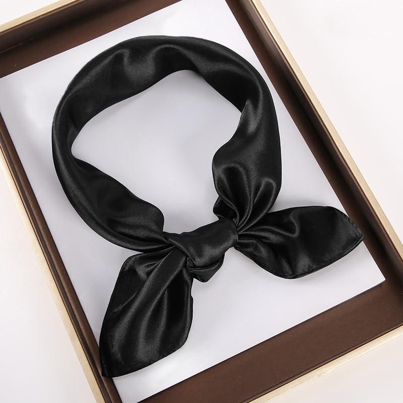 1 Piece of Square Satin Scarf Wrap Ribbon Neck Scarfs Halloween Retro Costume (23.62" x 23.62")4