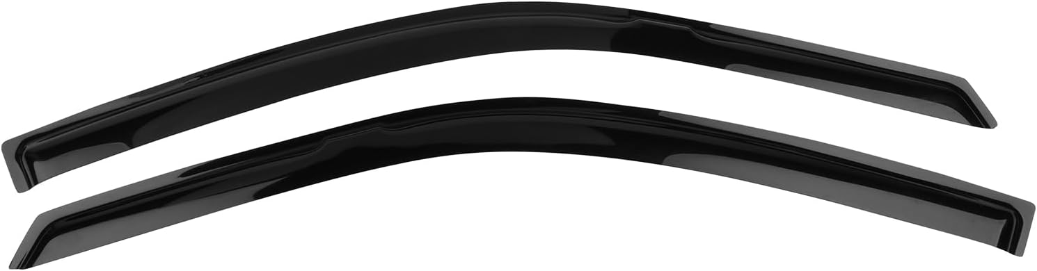 FREEMOTOR802® Tape-on Side Window Visors Wind Deflectors Rain Guards Vent Visors, Compatible with 1994-1997 Honda Accord Coupe 2-Door, Slim Style Smoke Tinted Acrylic 2 Pieces
