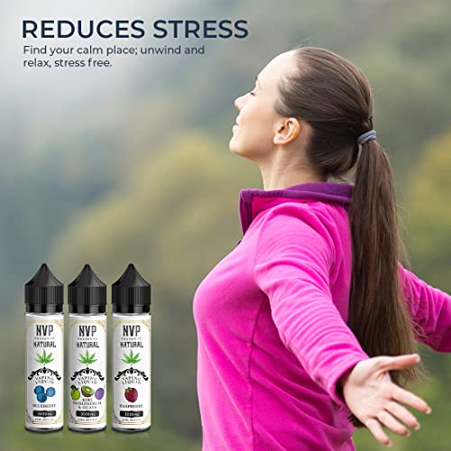 NVP-Vape-Liquid-for-Anxiety-Stress-and-Pain-Relief-100-Natural-Vape-Juice-No-Nicotine-Vape-E-Liquid-for-All-Day-Vaping-Raspberry-Flavour-3000-MG-60ml