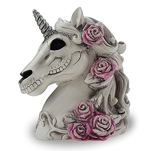 Gothic Unicorn Bust Vintage Unicorn Coin Bank Sugar Skull Unicorn Decor Piggy Bank Gothic Home Decor Day Of The Dead Figurine Unicorn Statue #TOP5