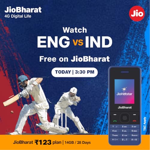 Image of JioBharat V2 4G Phone with JioTV, JioHotstar, JioSoundPay, JioSaavn, Long Lasting Battery, LED Torch, Digital Camera | Blue | Locked for JioNetwork