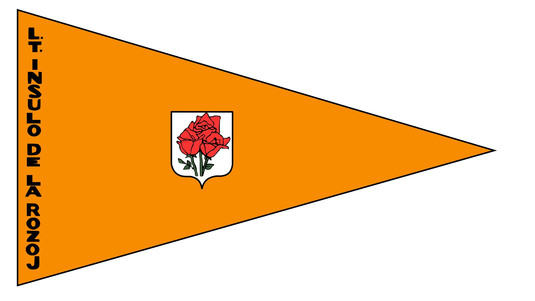 Drapeau Rose Island résistant aux UV pour remplacer les pavillons décolorés