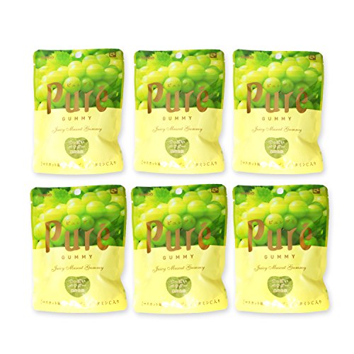 Japanese Kanro Puré Gummy Candies 6 packs Muscat