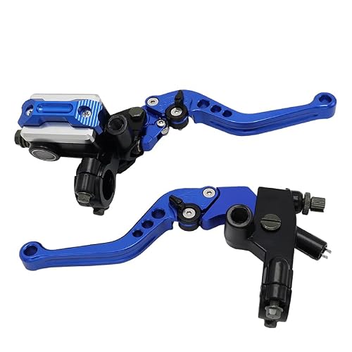 Eamrfvqt Blue Brake Clutch Levers, Aluminium Alloy Motorcycle Brake Clutch Levers