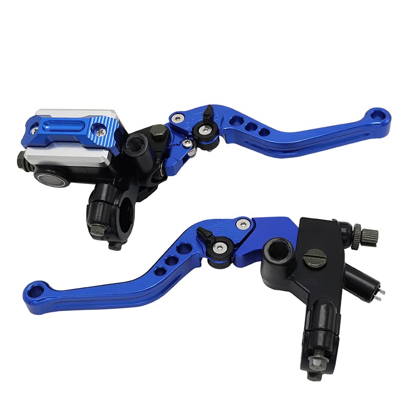 Levier de frein moto hydraulique bleu contre les commandes molles