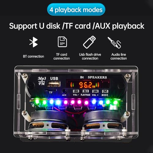 Image of Diymore DIY Bluetooth Speaker Kit Radio Soldering Practice Kit,Dual Speakers & Remote Control,for TF /AUX /Bluetooth /USB Support,for Home and School Education Gifts for Women Men Mom Kids