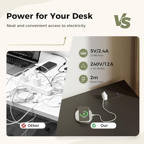 Mericonia Small L Shaped Desk with Power Outlets,100 cm L Computer Corner Desks with Reversible Shelves, Gaming Desk, Study Writing Table for Home Office, Black - Image 5