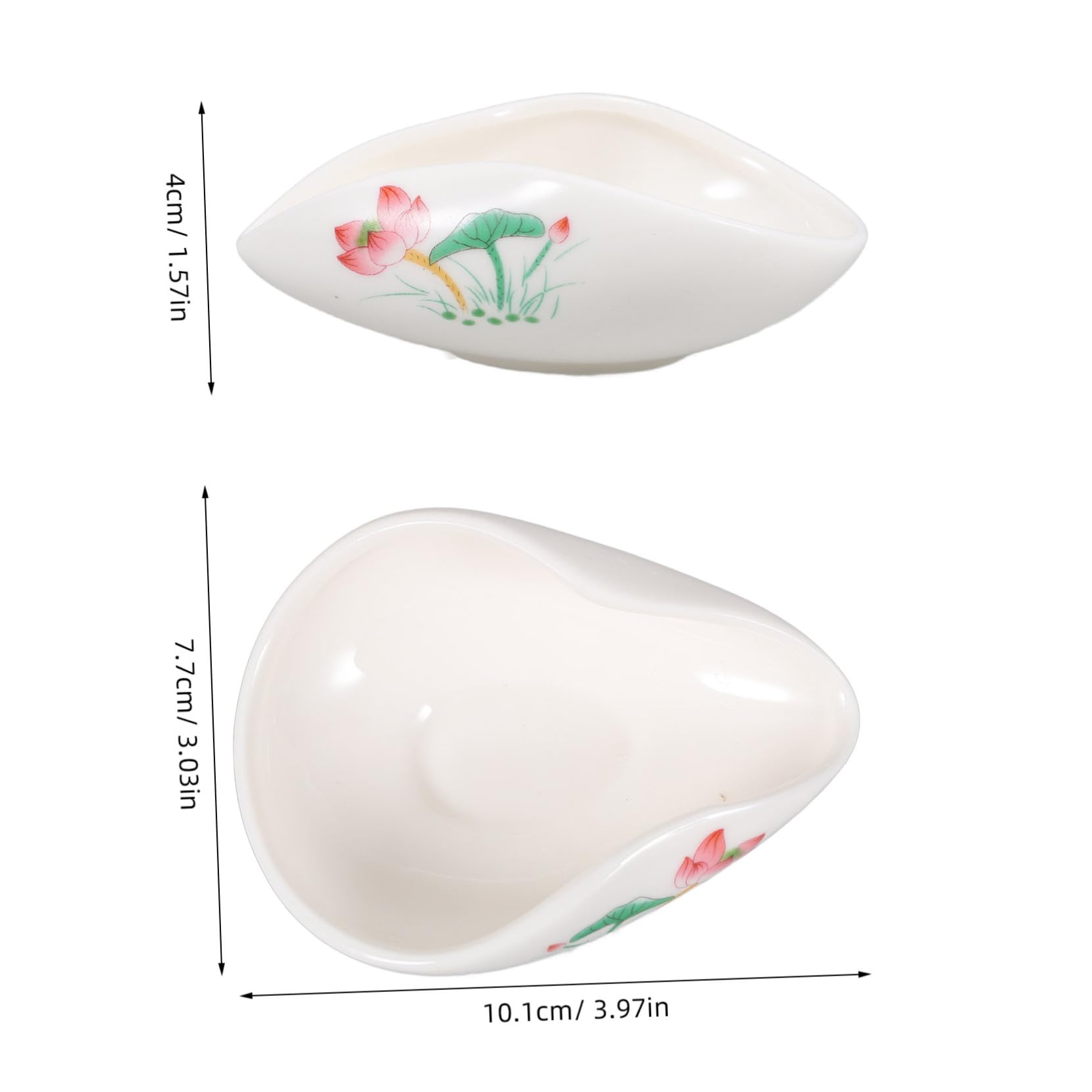 OHPHCALL Practical Tea Shovel for Loose Tea Tea Scoops Porcelain Delicate Tea Dispenser and Decorative Scoop
