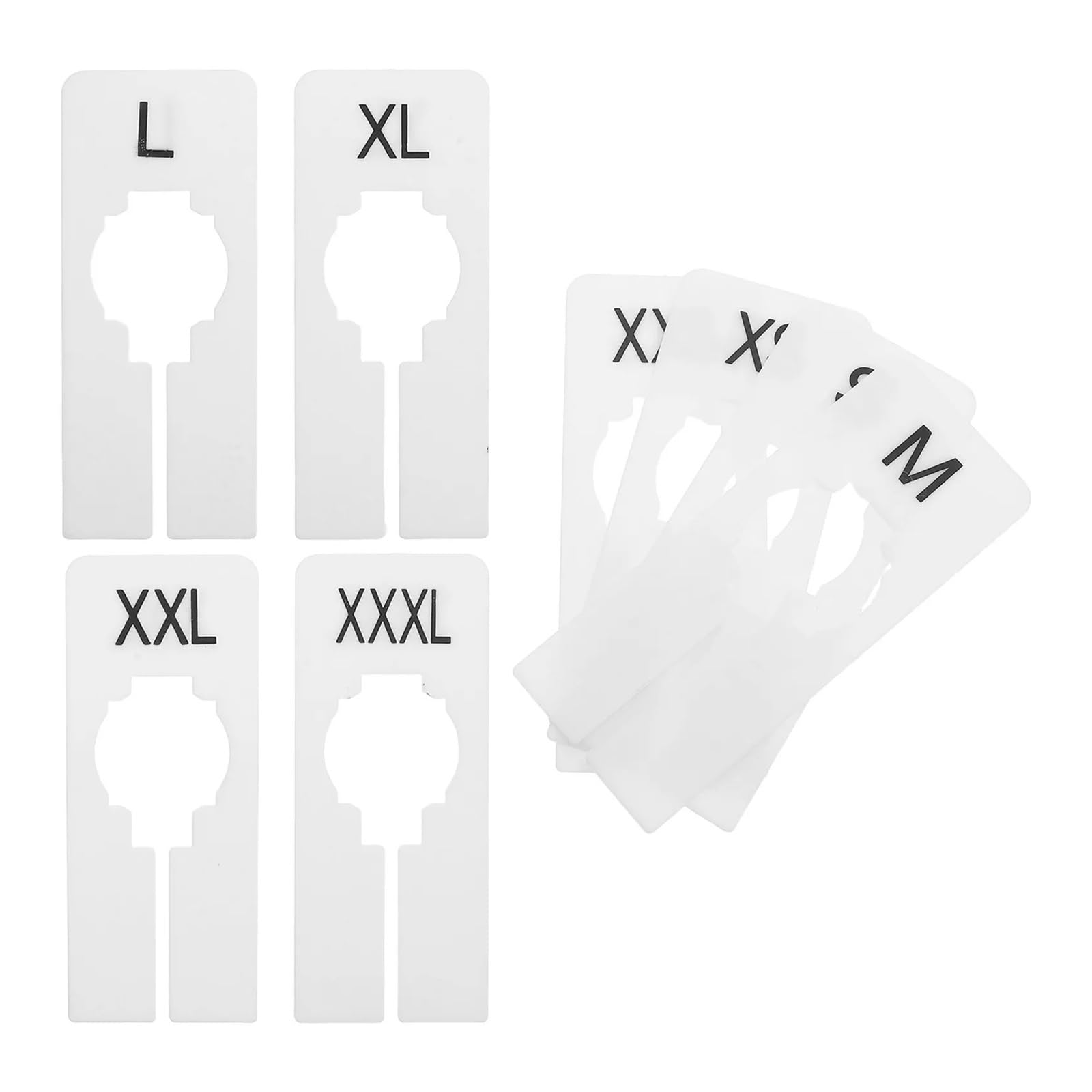 Luvafey Hanger Dividers 2set Wardrobe Shelf Dividers Clothing Rack Size Separators Preprinted Nursery Closet Divider for Clothing Size Type Sorting Writable and Reusab