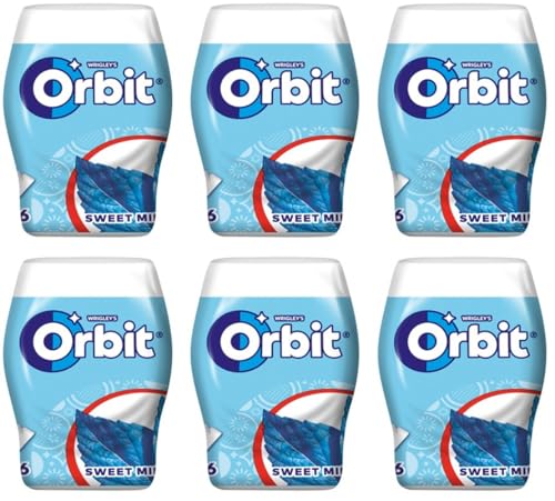 Orbit White | Kaugummi | Sweetmint | Zuckerfrei | 6 Packungen (6 x 46 Dragees)