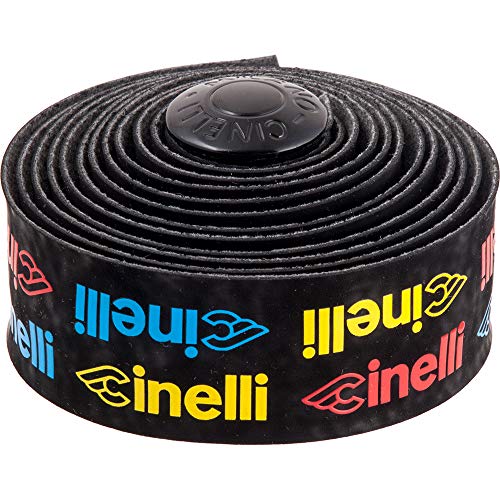 Due tappi inclusi Cinelli Velvet Logo, Nastri Manubrio Unisex Adulto, Multicolor, 180 cm
