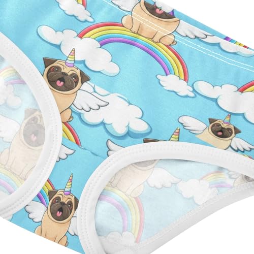 Joisal Print Toddler Underwear Floral 2t Cotton Little Girl Panties Cute Pug RainbowUnicorn Underpants Briefs4