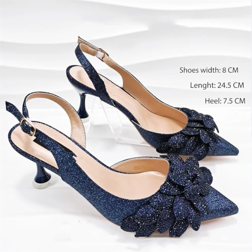 Fjnbbiot African Women Rhinestone Embellished Decoration Comfortable Pointy Heels4