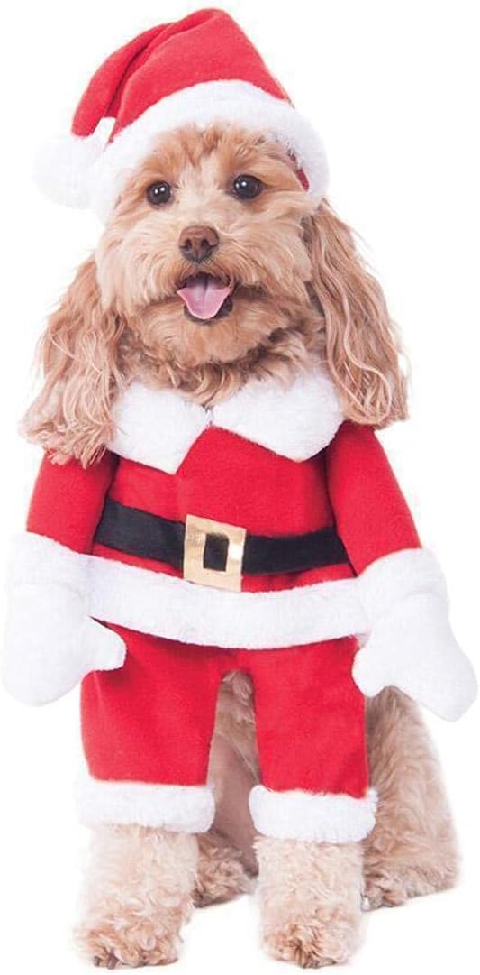 Rubie's Walking Santa Pet Costume, Large, Red/White/Multicolor