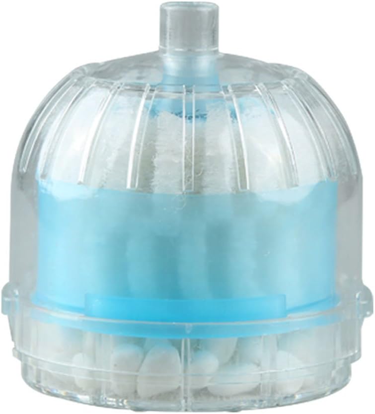 Owncons Mini Aquarium Filter Goldfish Bowl Beta Fish Tank All Water Type Corner Filter with Triple Filtration System Round Blue