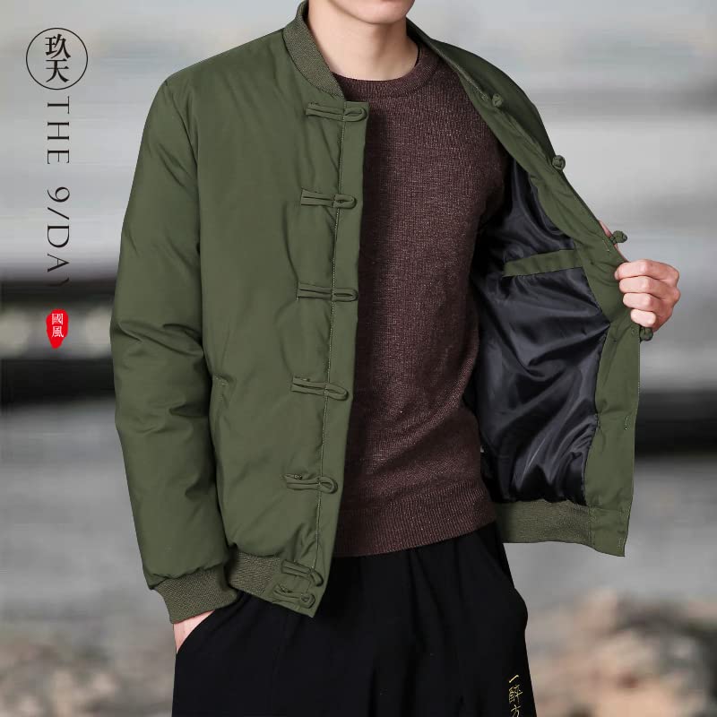 Chinese Traditional Clothing Men's Thickened Cotton Baseball Suit Pilot Jacket for Winter Thick Casual Retro Jacket2