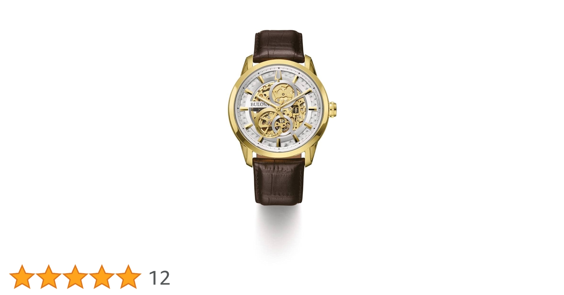 Amazon | BULOVA マルチカラー レザーウォッチ - 97A138, スケルトン