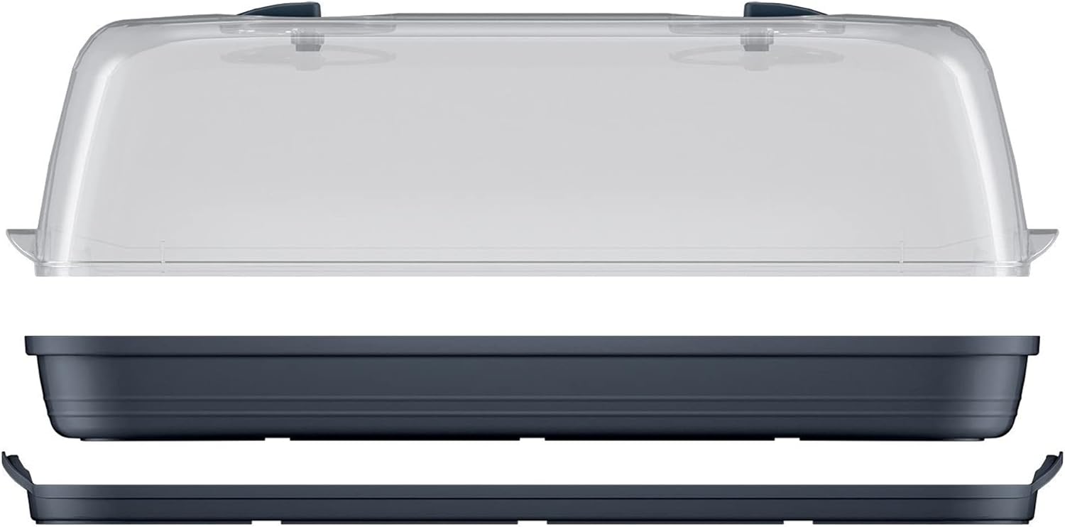 Prosperplast RESPANA Table Greenhouse Multi-Purpose Seedbed/Tray, Dimensions (mm) 515x196x185, Anthracite